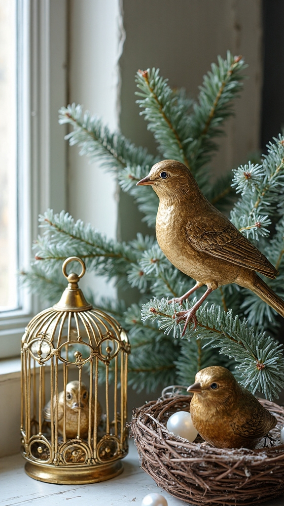 natural winter bird displays