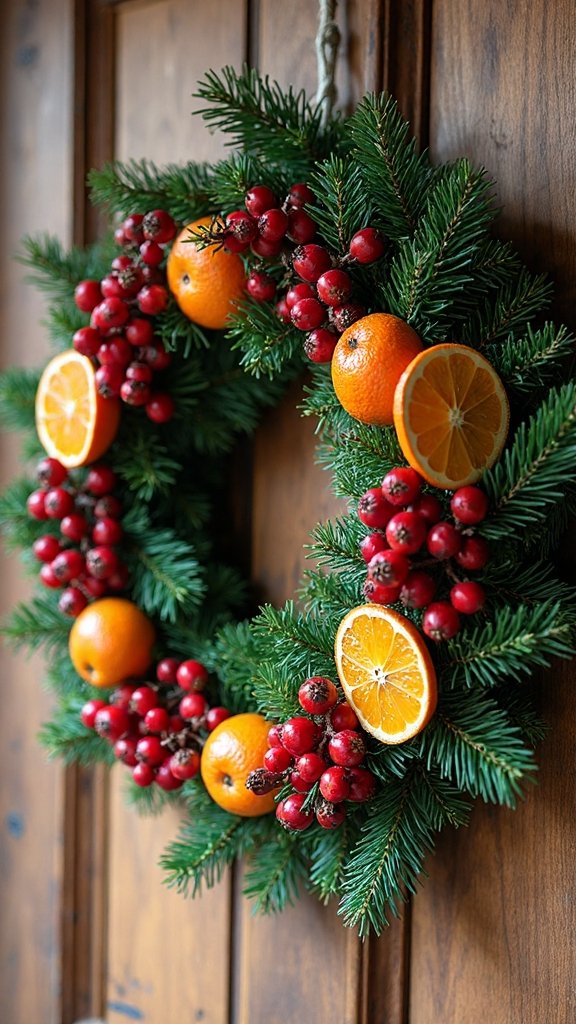 natural winter wreath