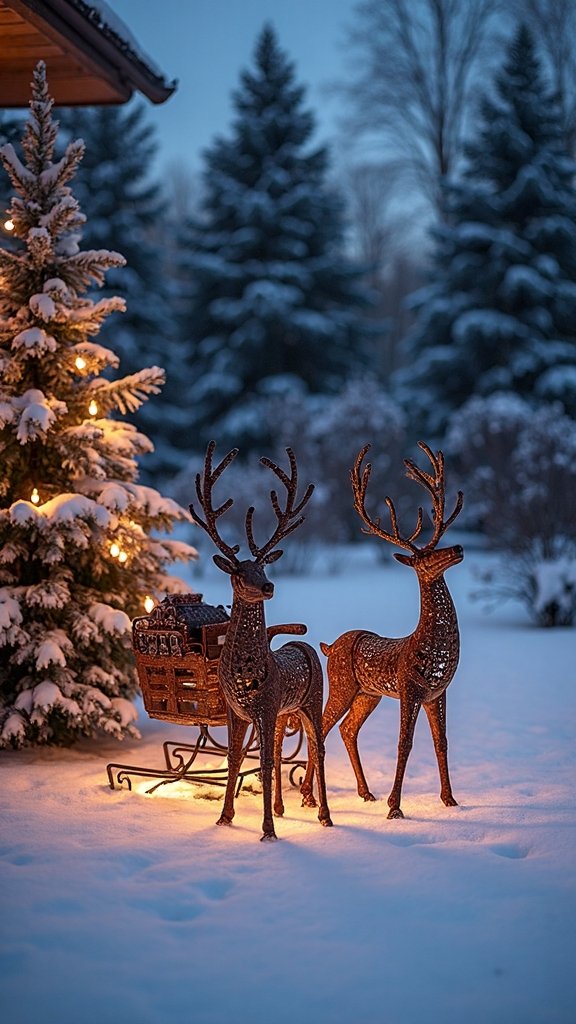 nostalgic mid century christmas lawn art