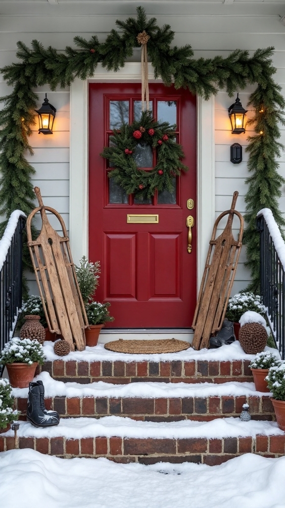 nostalgic winter porch vignettes