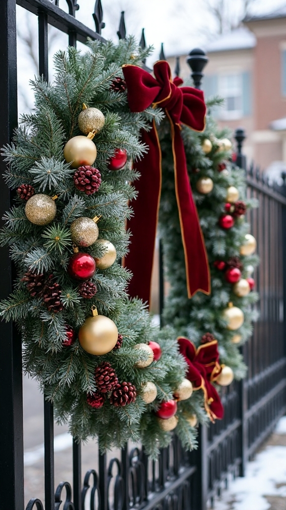 opulent cascading christmas swag elegance