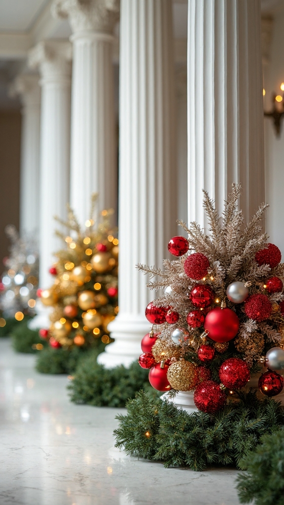 opulent dimensional anchored illuminated outdoor decor