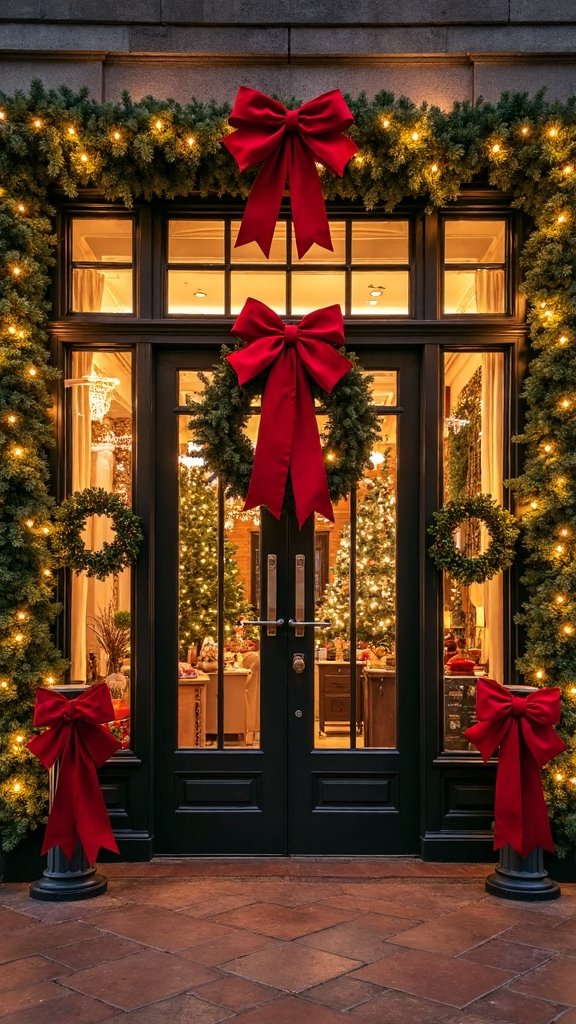 outdoor christmas business decoration ideas