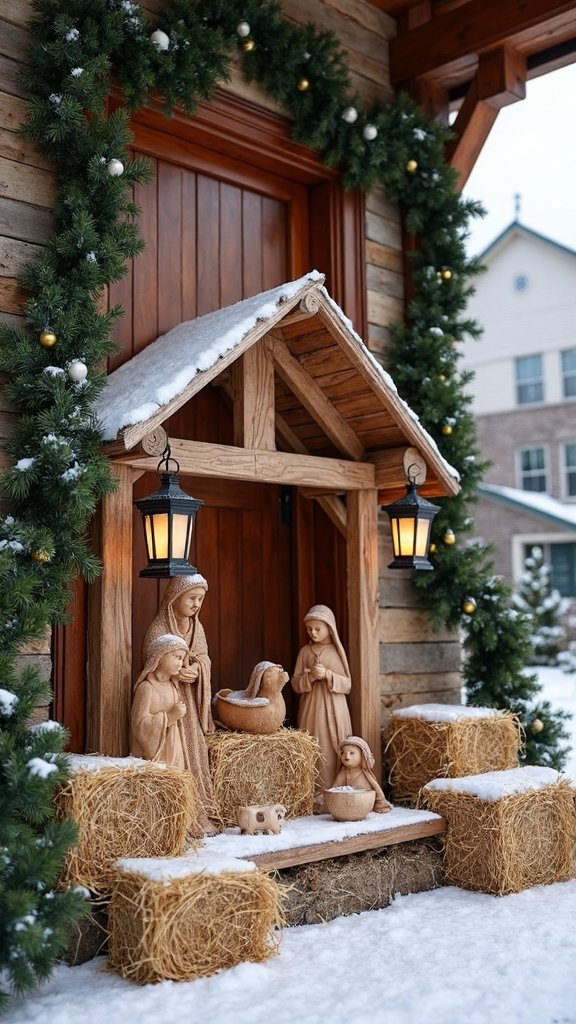 outdoor nativity scene holiday display
