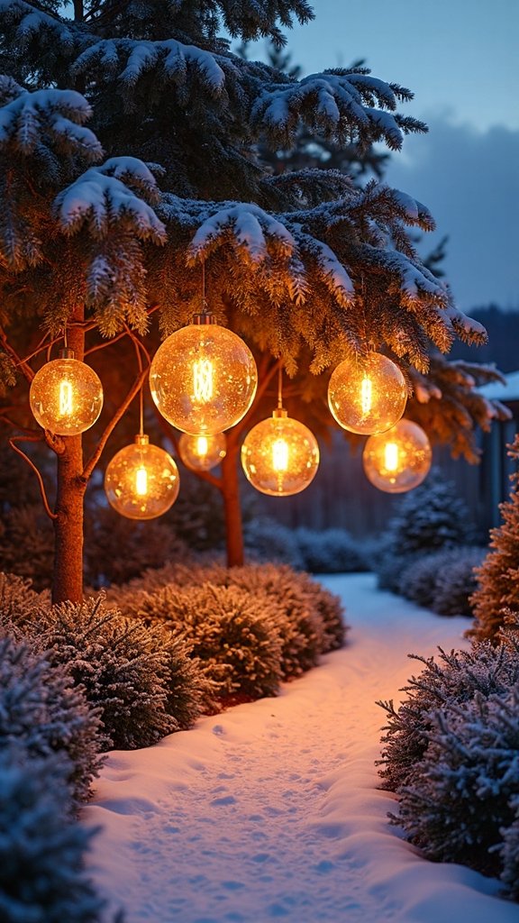 oversized bold dramatic vintage themed globe lights