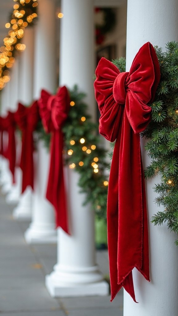 oversized bows striking focal points