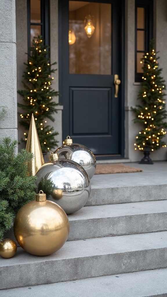 oversized modern statement holiday decorations