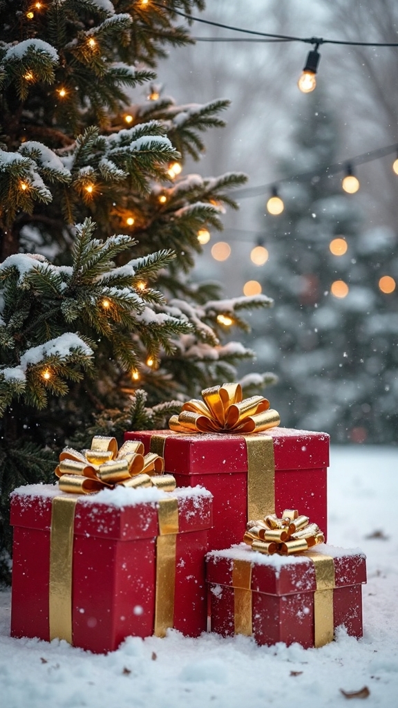 oversized outdoor christmas gift display