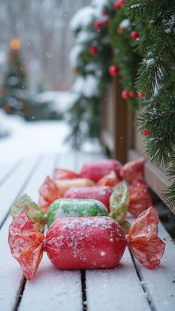 oversized recycled hard candy decorations