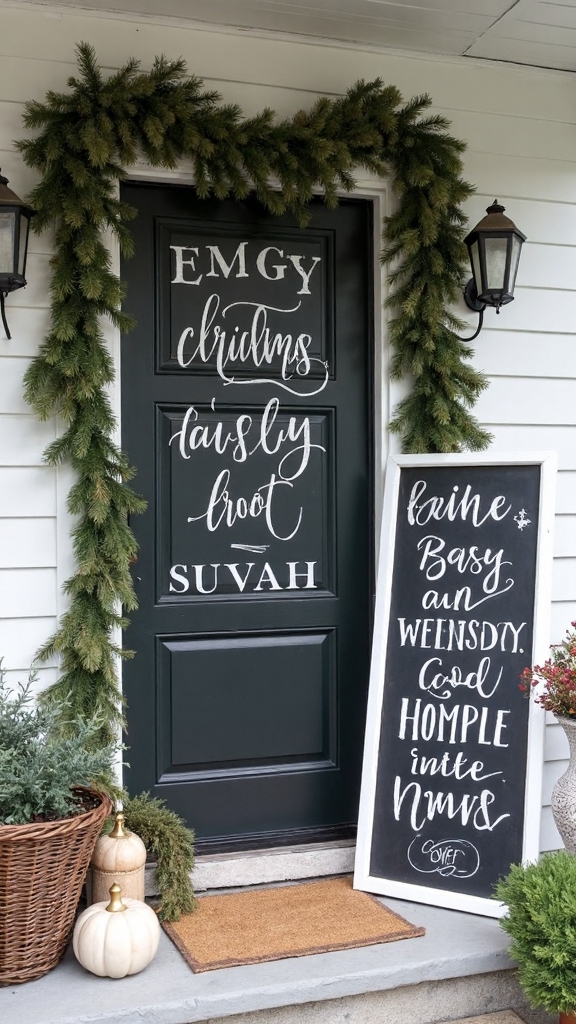 personalized chalkboard holiday decorations