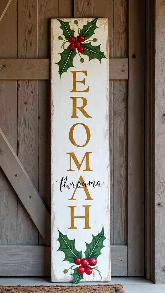 personalized holiday family name displays