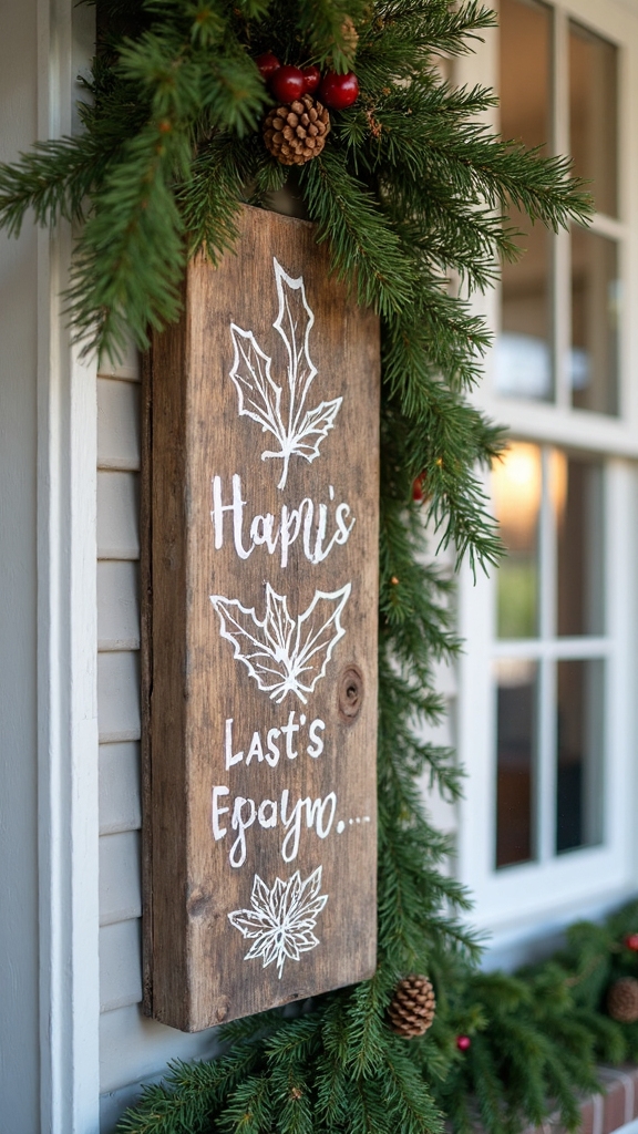 personalized rustic wooden christmas signs