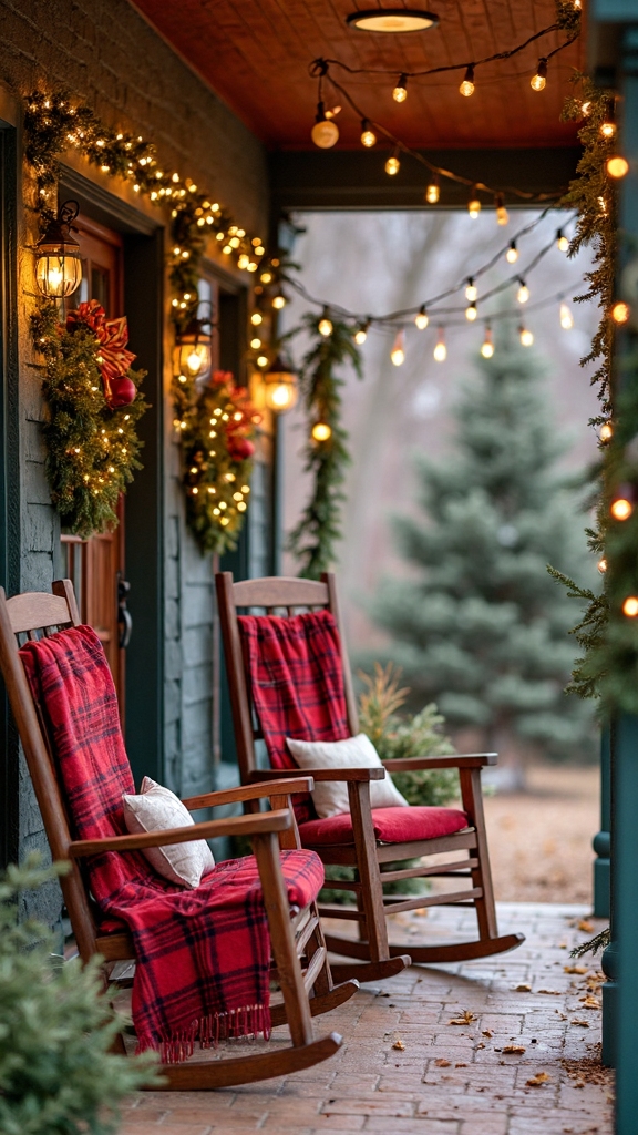 porch rocking chair holiday decor