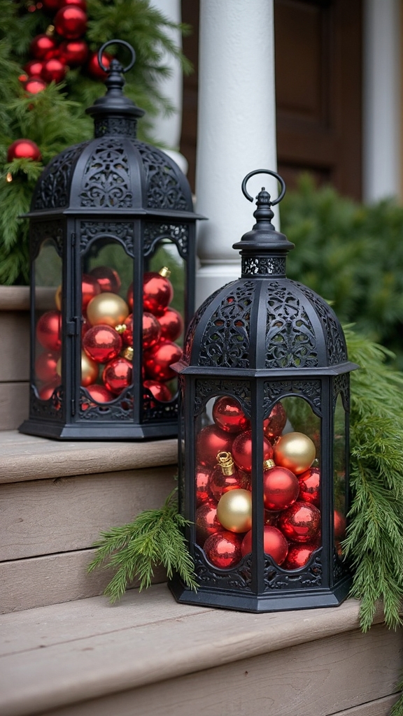 radiant lantern christmas vignette display