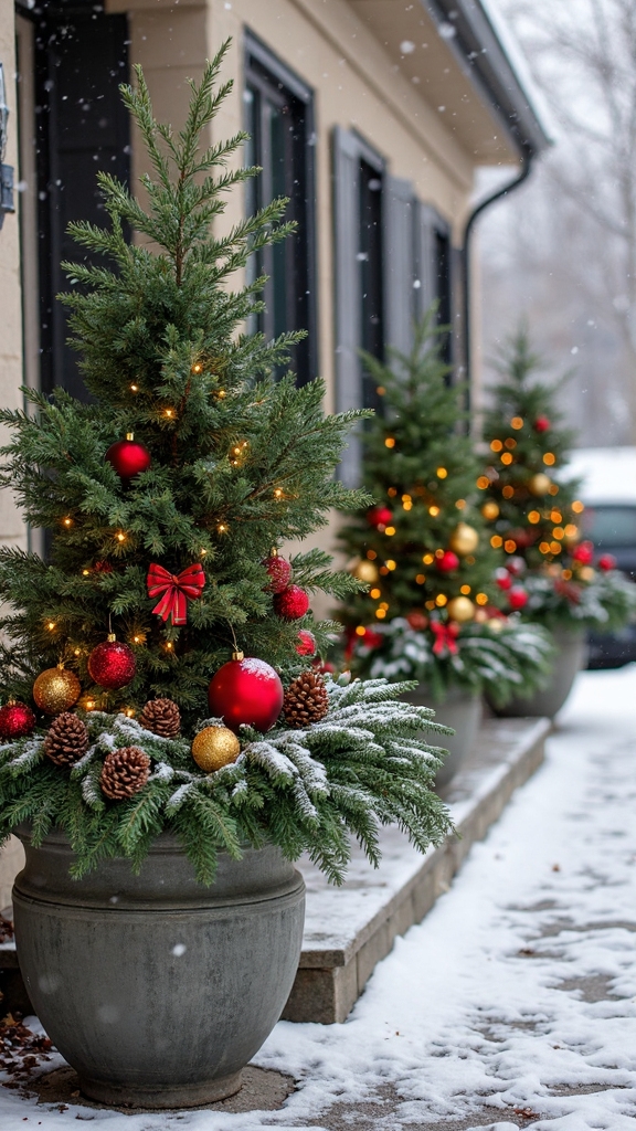 radiant vibrant evergreen ornament arrangements