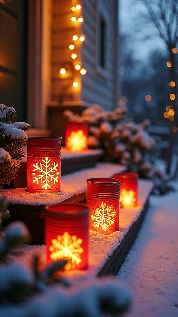 recycled tin can luminaries