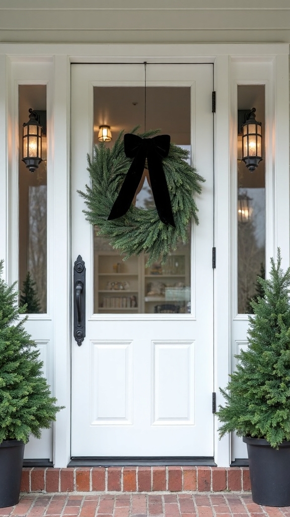 refined evergreen monochromatic holiday decor