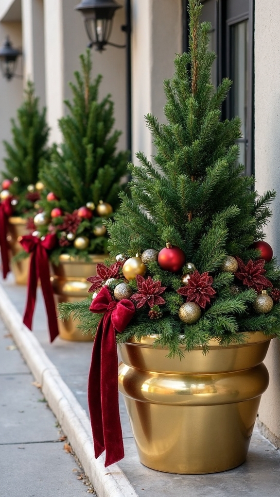 refined festive greenery with gilded accents