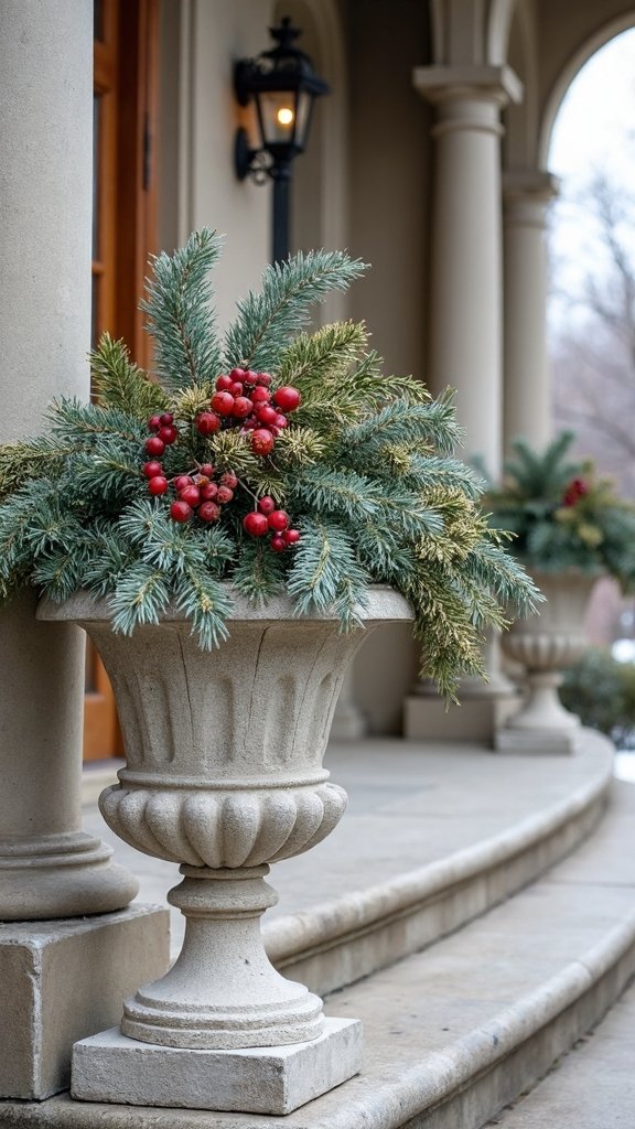 refined seasonal nature inspired entryway displays