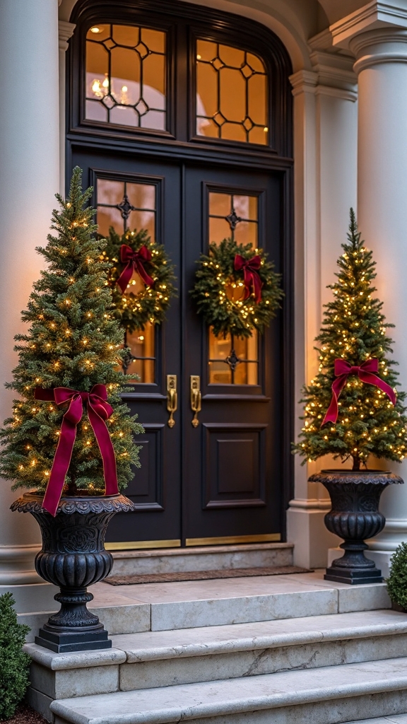 refined symmetrical year round customized topiary