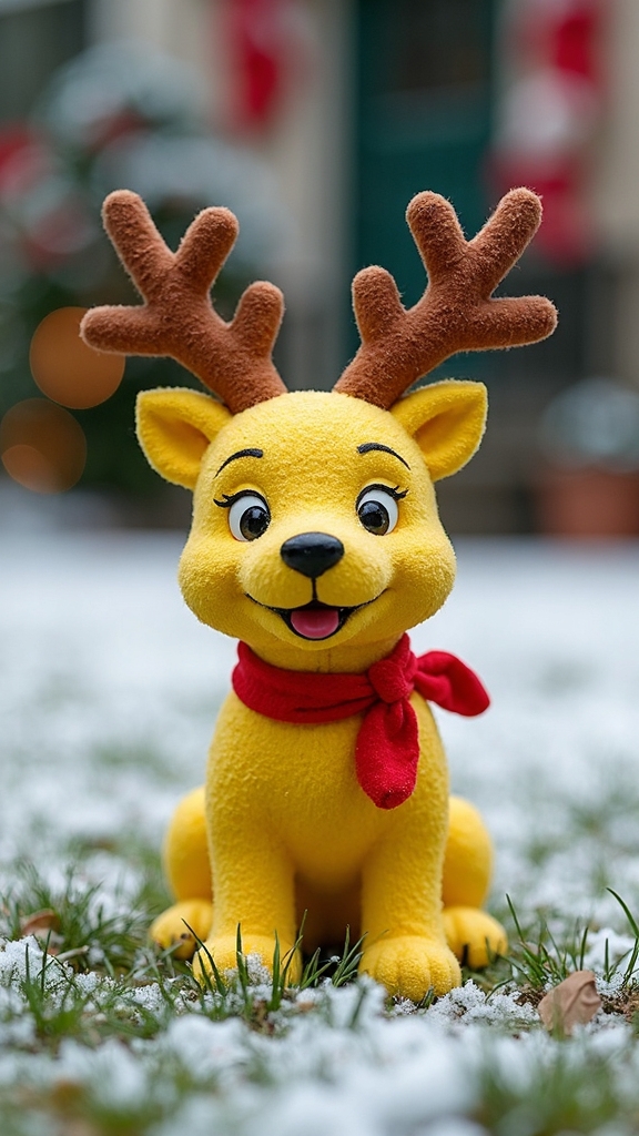 reluctant reindeer max lawn decoration