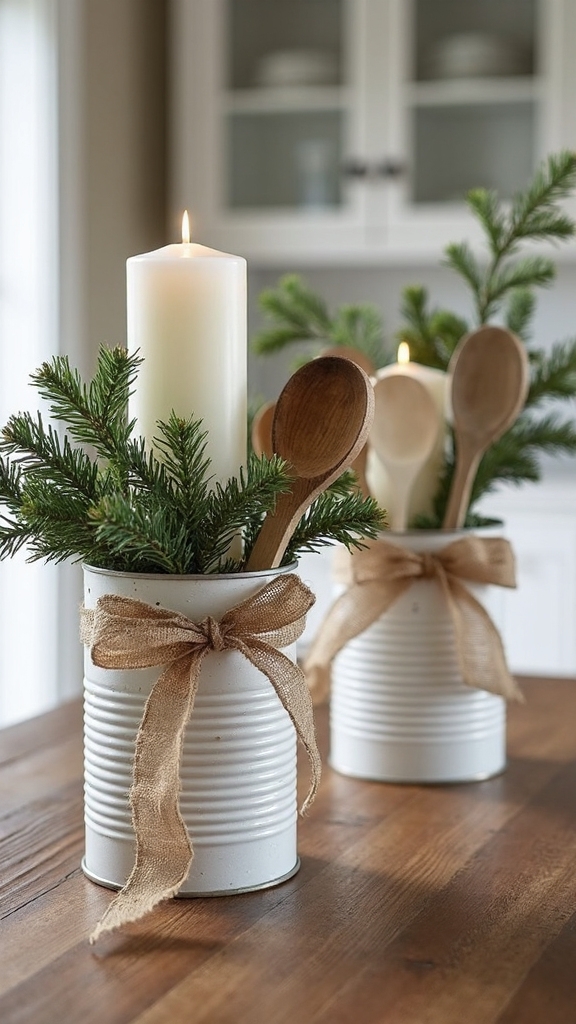 repurposed tin can christmas decorations
