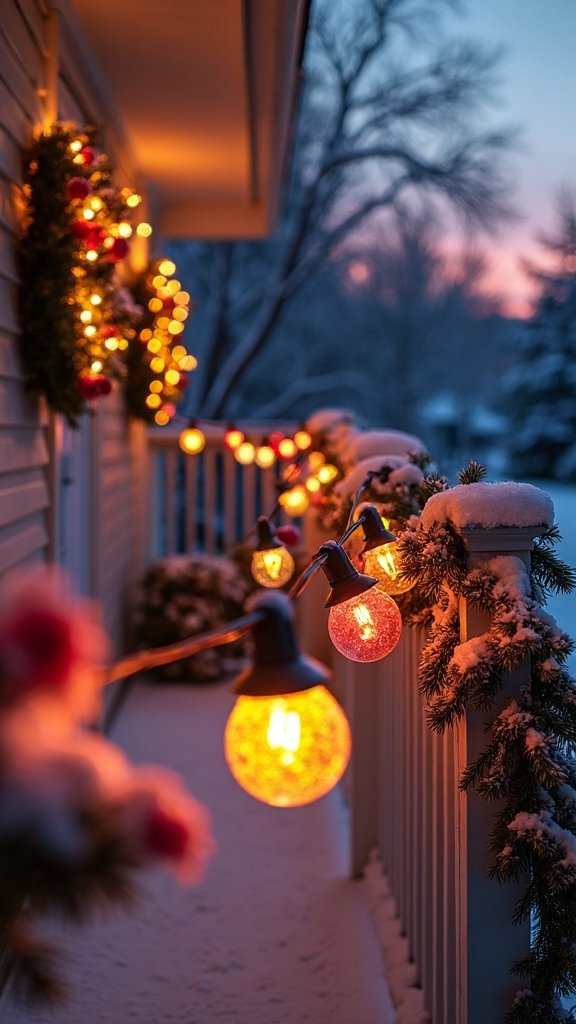 retro colorful nostalgic outdoor christmas lights