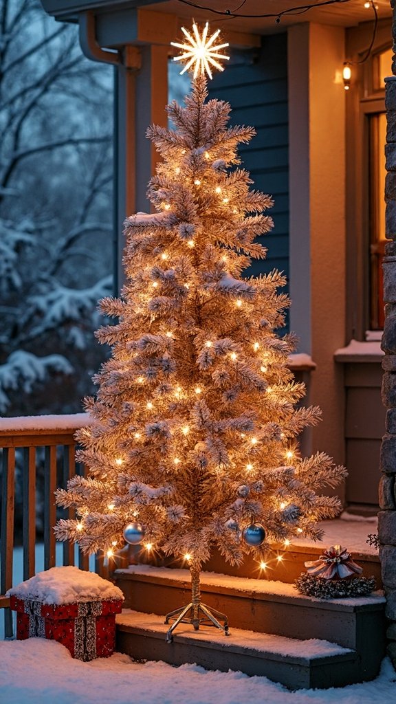retro metallic outdoor christmas decor
