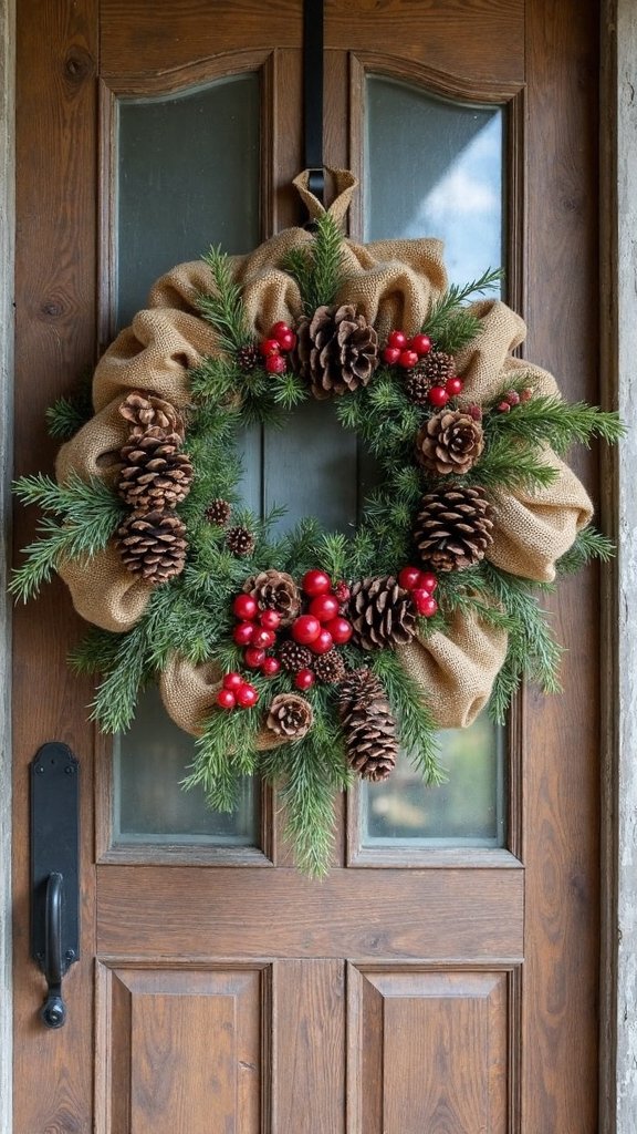 rustic affordable diy outdoor christmas wreaths