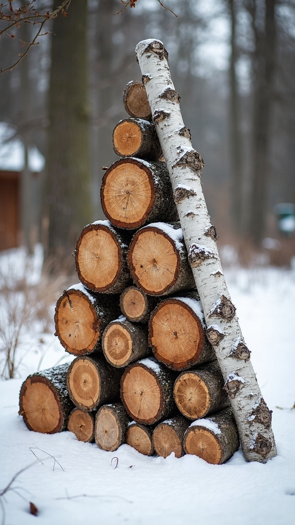 rustic birch winter wonderland design