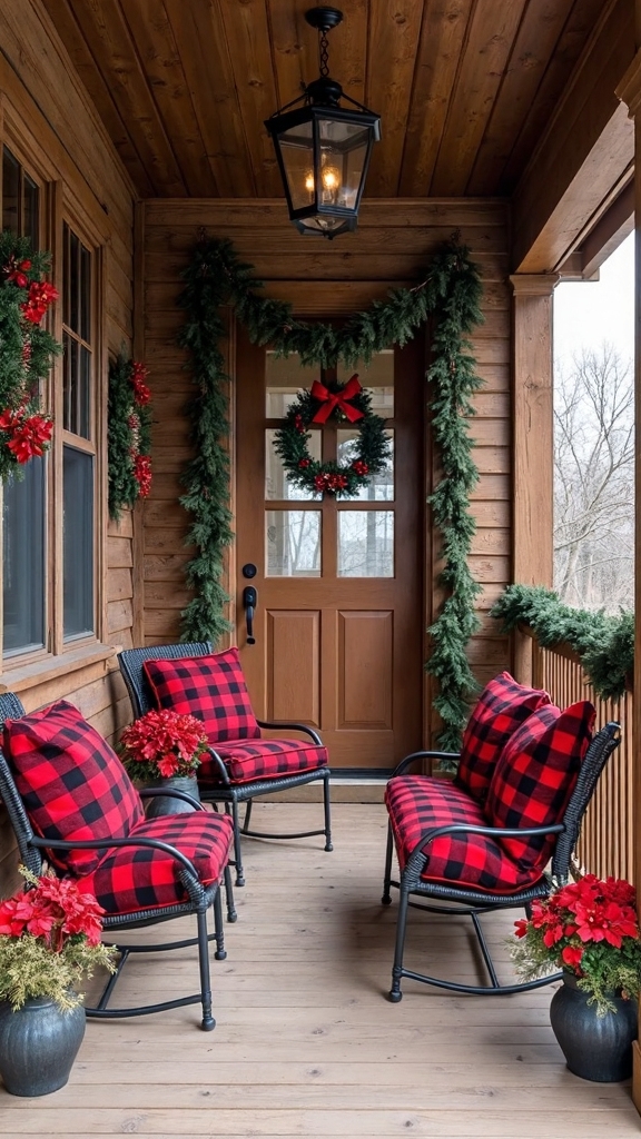 rustic buffalo plaid holiday decor ideas