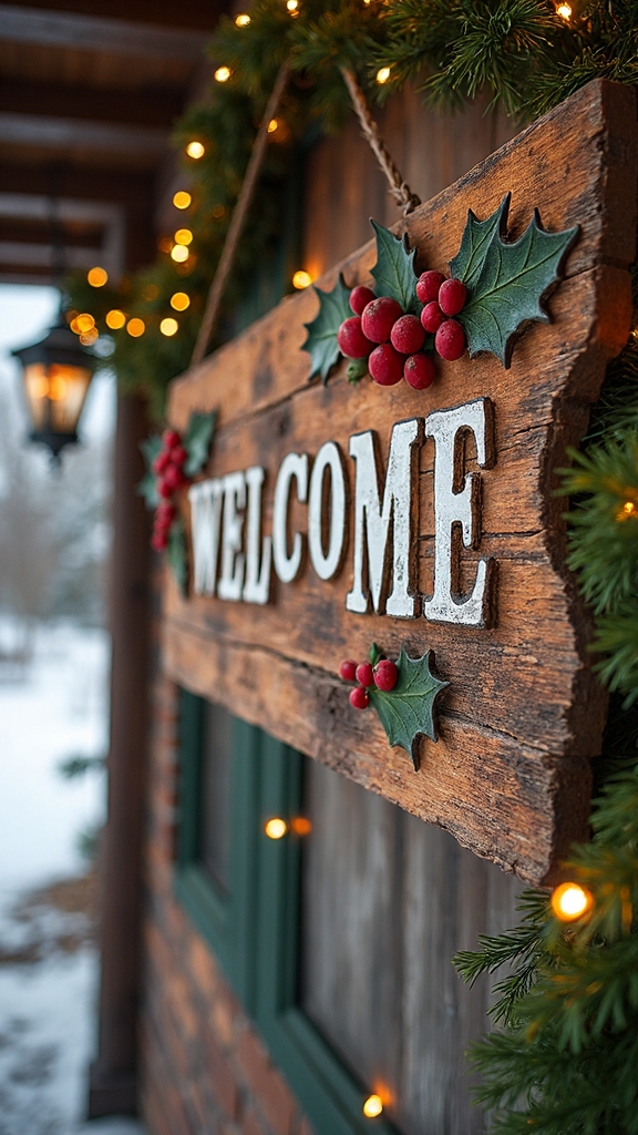 rustic charming personalized festive holiday decor