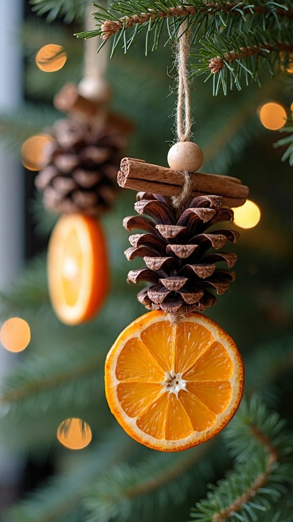 rustic eco friendly christmas tree decor