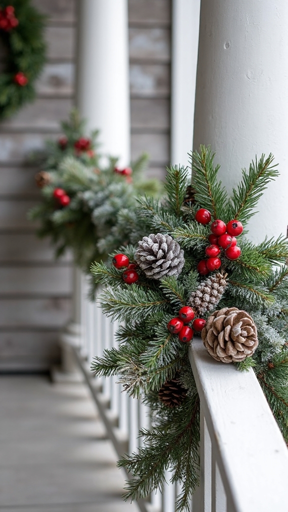 rustic evergreen garland decor inspiration