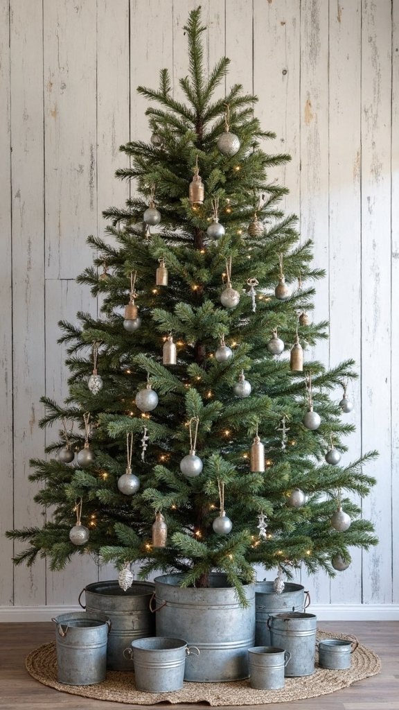 rustic farmhouse christmas tree decor
