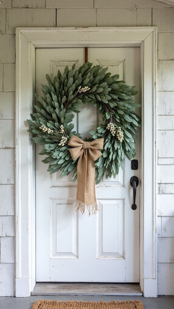 rustic farmhouse eucalyptus christmas wreath