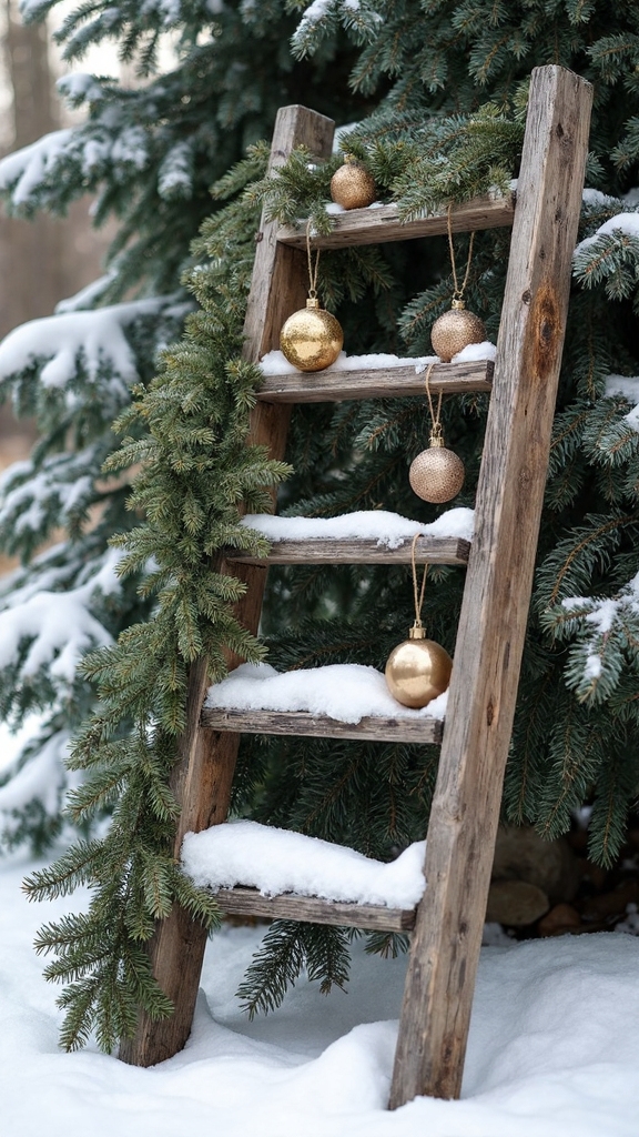 rustic farmhouse holiday display