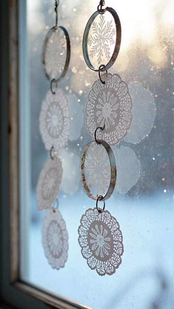 rustic farmhouse snowflake decor