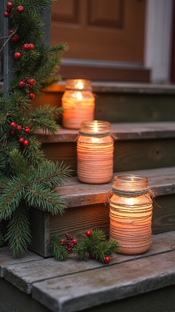 rustic flickering farmhouse luminaries