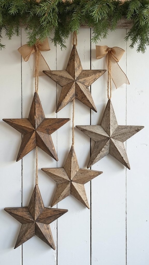 rustic minimalist wood star decor