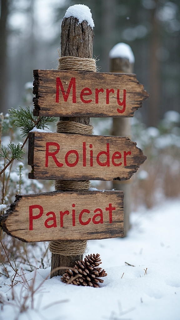 rustic natural branch christmas displays