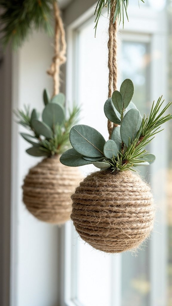 rustic natural textures holiday ornamentation