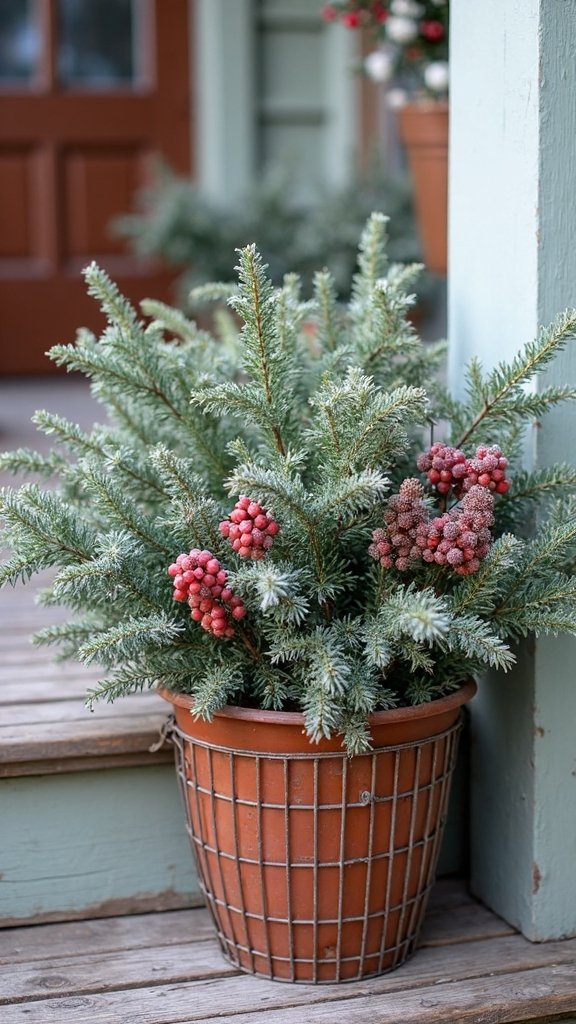 rustic natural vibrant christmas decor