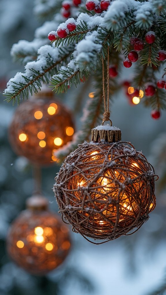 rustic organic christmas tree ornaments