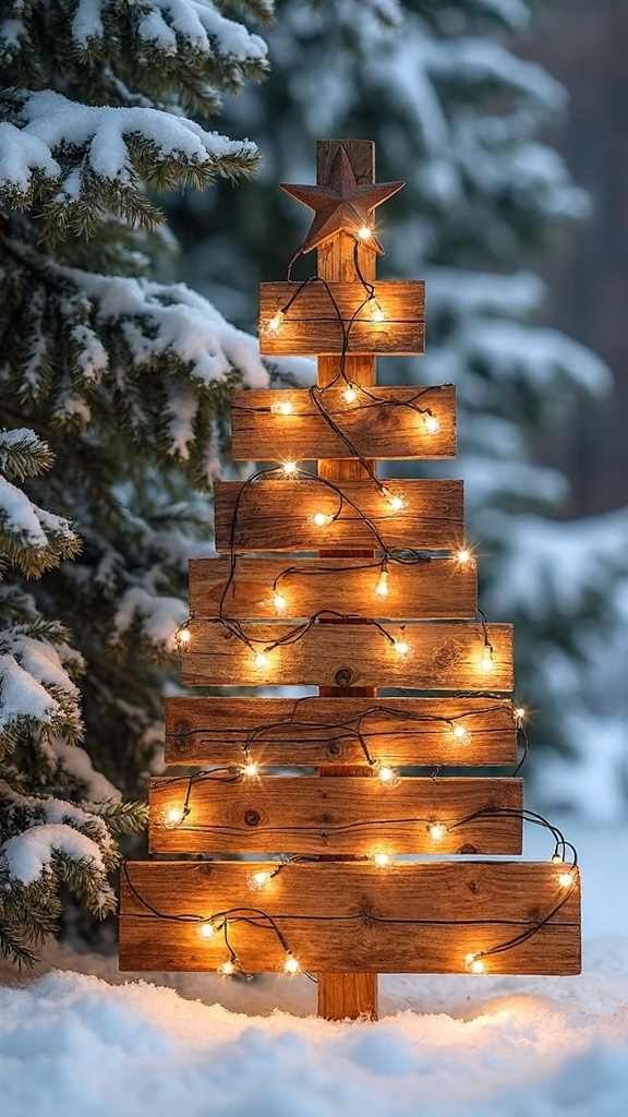 rustic pallet wood christmas tree