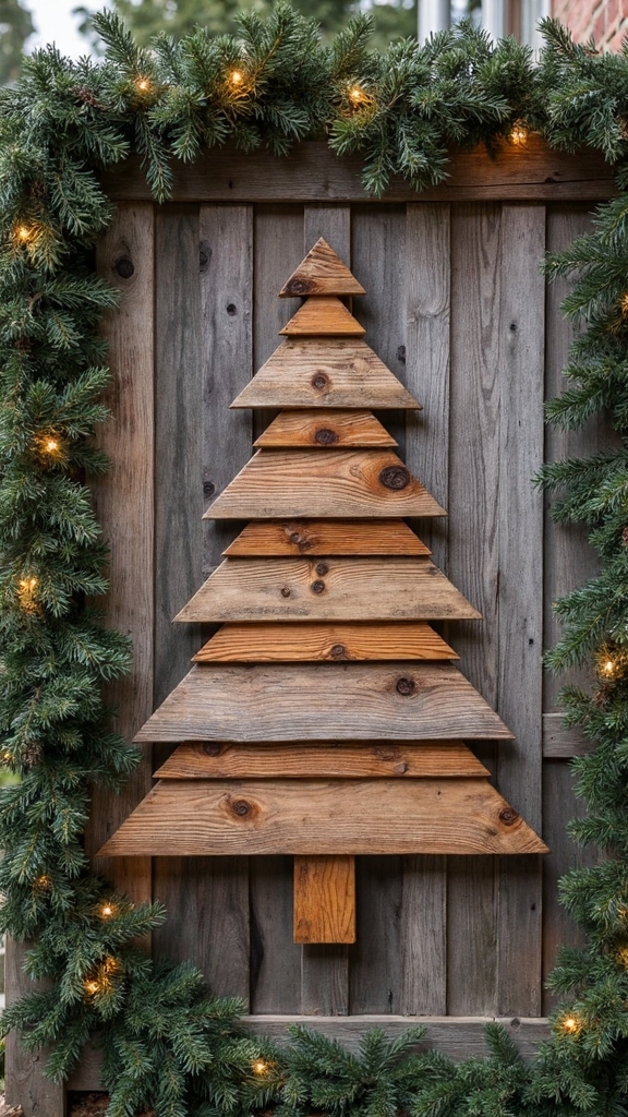 rustic sustainable illuminated charming christmas trees