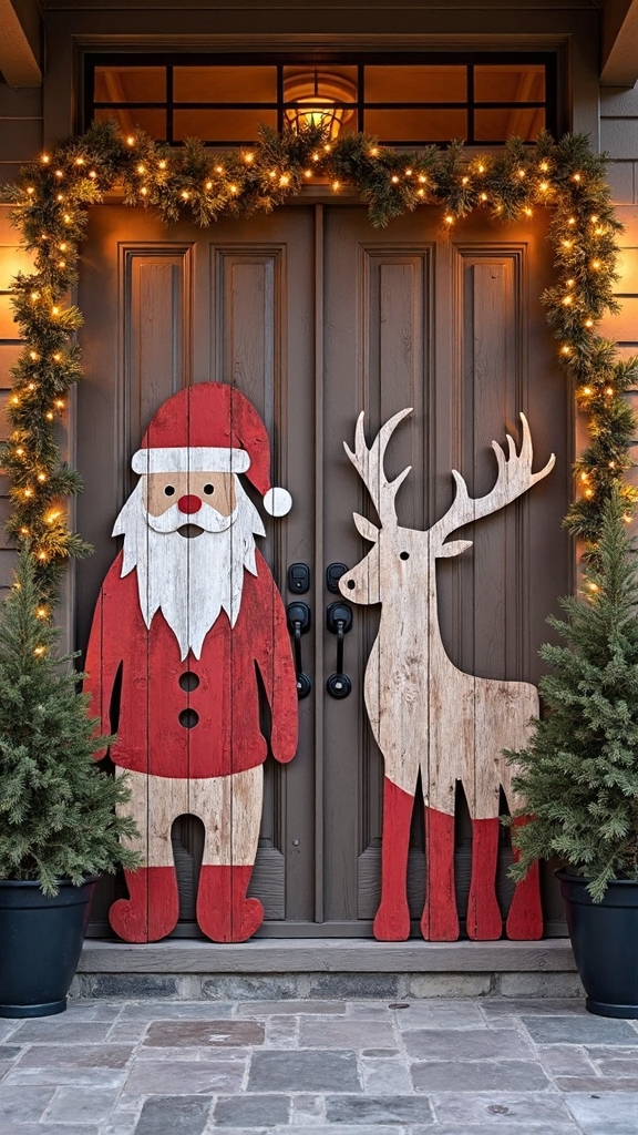 rustic weathered holiday silhouettes