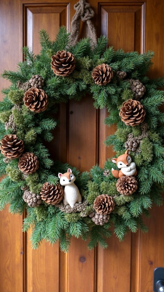 rustic woodland christmas decor wreath