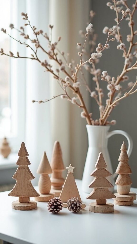scandinavian inspired minimal wooden decor