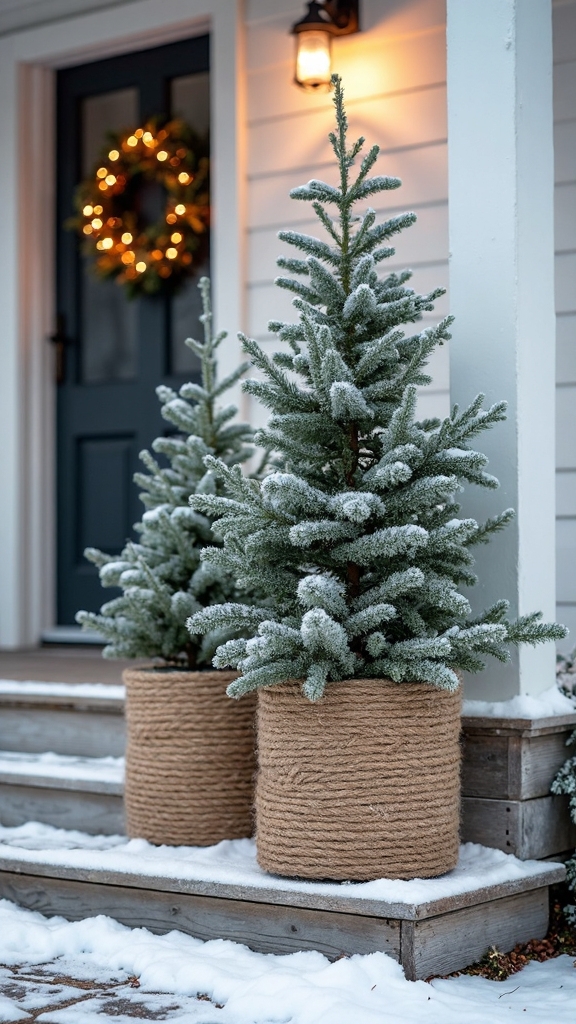 scandinavian inspired natural rope planters